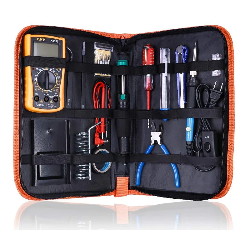 Electronic Repair Tool Kit  Electric Soldering Iron Digital Multimeter Desoldering Pump DIY Electric Soldering Iron Kit