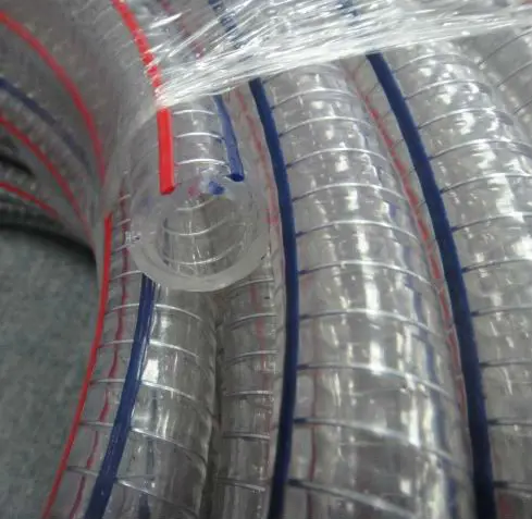 3/4' Inch Food Grade PVC Spring Hose, Transparent 3/4 PVC Steel Wire Reinforced Hose