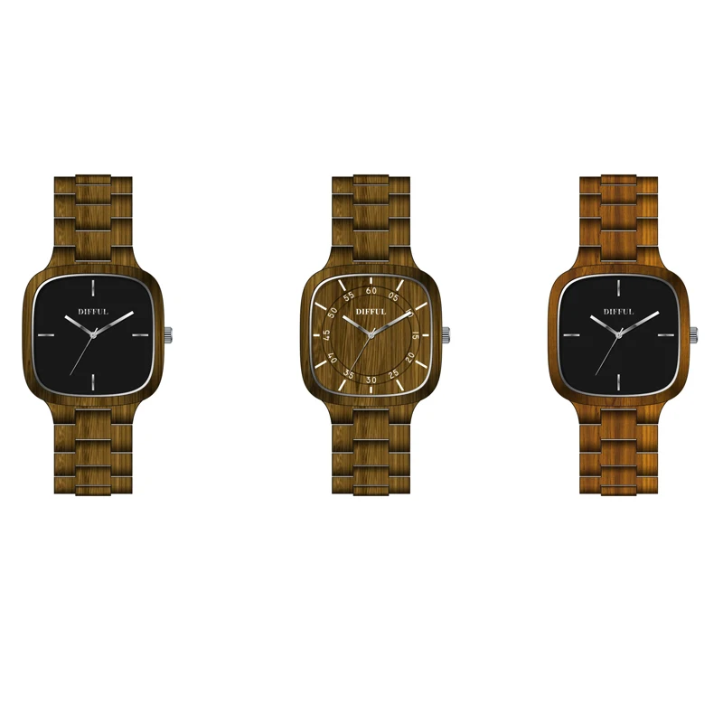 Luxury newest design quartz bamboo wood watch