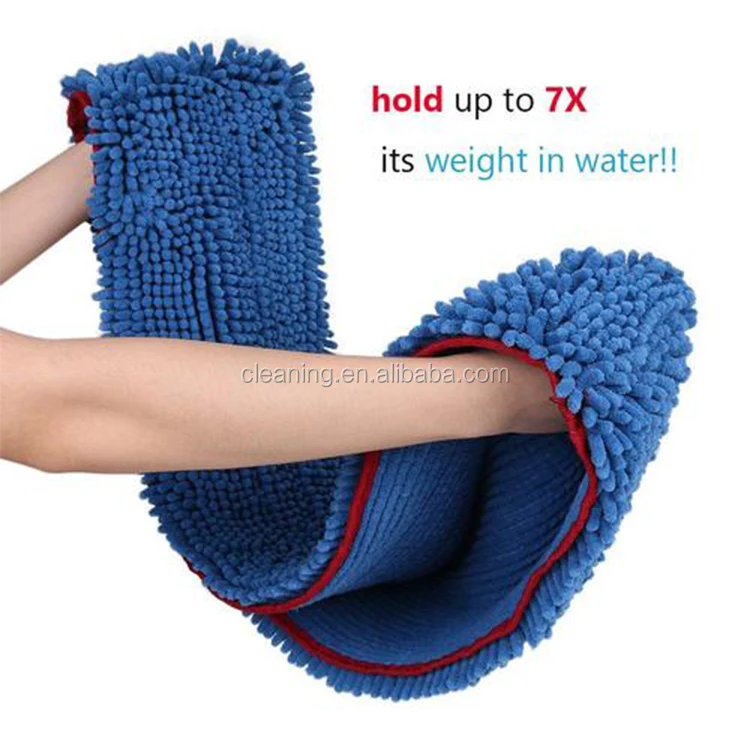 Ultra Absorbent Soft Quick Drying Dog Microfiber Chenille Cleaning Towel for Pet