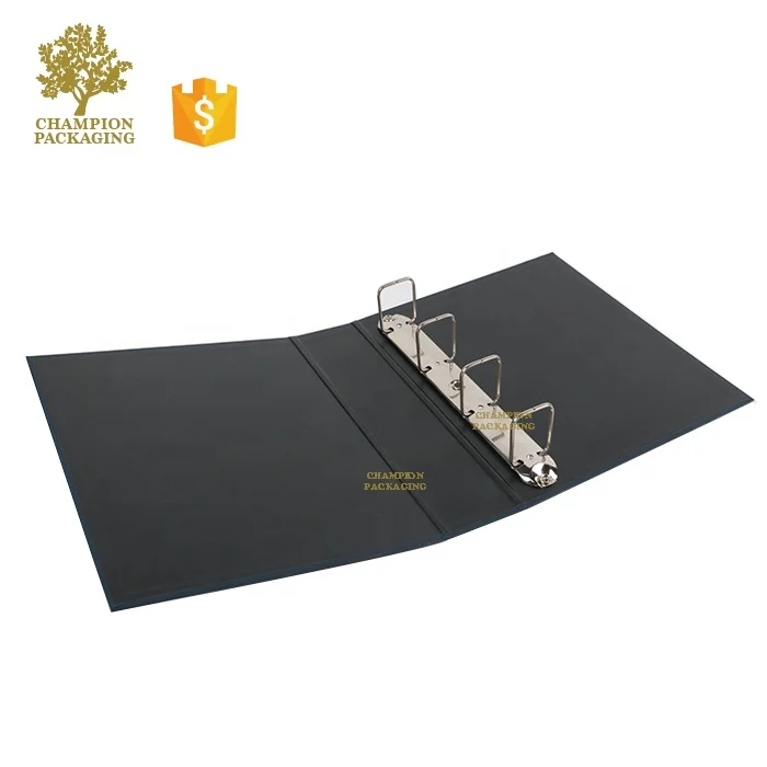 Hot selling office school colorful assured quality OEM metal 3 hole ring binder A4 pu leather file folder cover