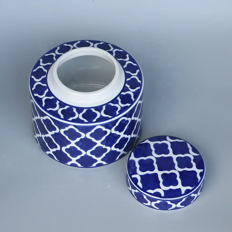 
Blue and white porcelain decorative jar for home soft decorations, desktop imaginative flower arrangement vases 