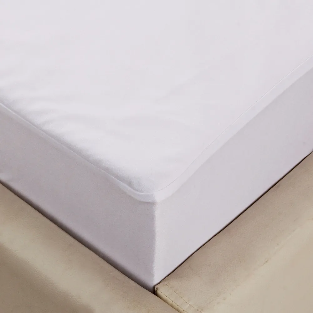 Washable Flat Polyester Fabric Waterproof Mattress Protector  Full Size for Adults