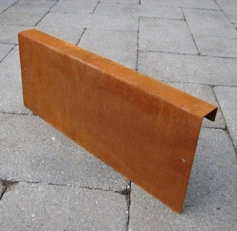 Metal Lawn edge CORTEN steel folded garden edging price