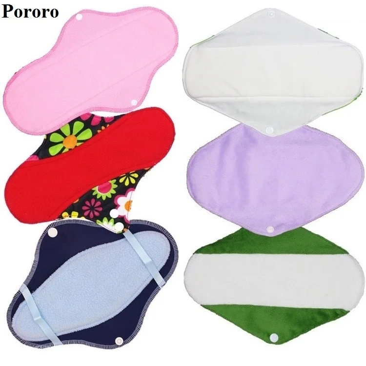 
Babyshow Waterproof Washable Cloth Menstrual Pads 2 Pieces Polarfleece Inner Reusable Cloth Sanitary Pads Cloth Tampon 20*27cm 