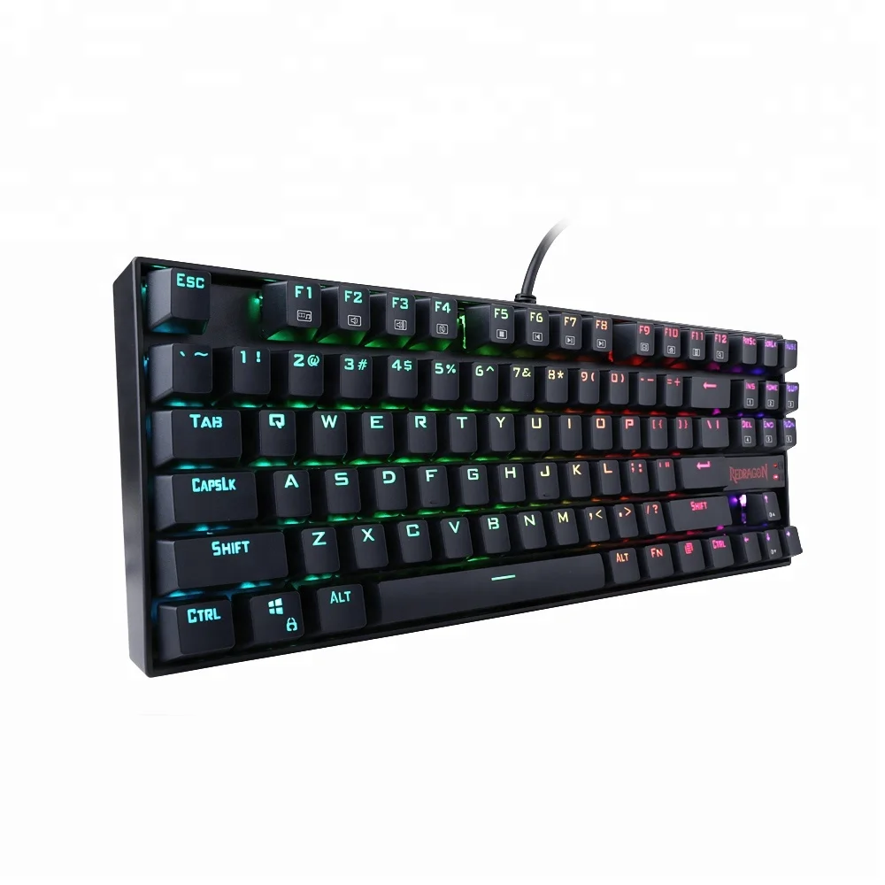 Redragon Gaming Mechanical Keyboard 87 Keys Tactile Anti Ghosting RGB Full Color LED Backlit QWERTY Layout