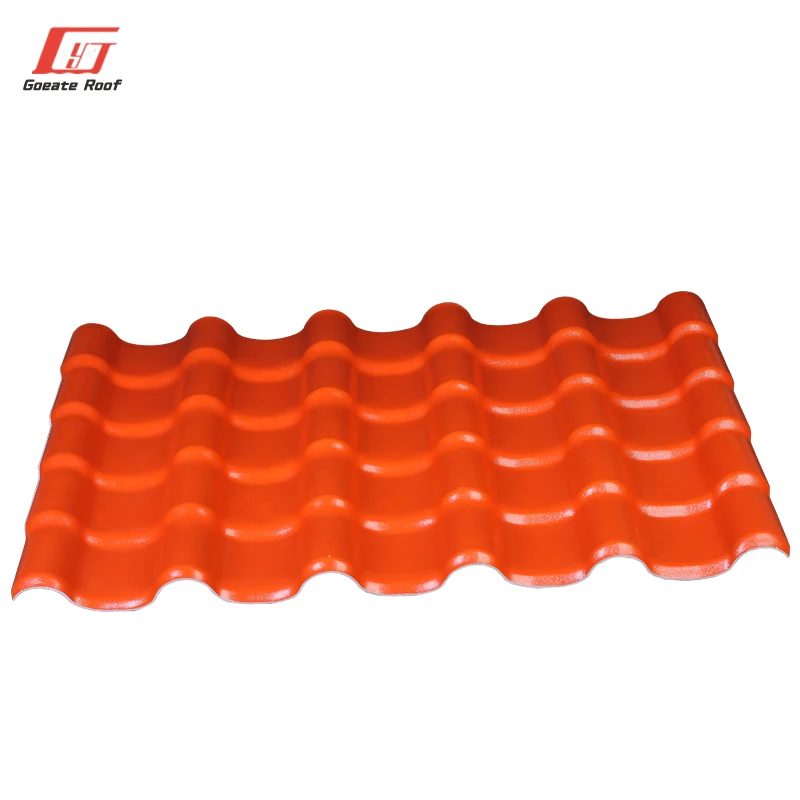chinese roof tiles sale prefab house building materials guangzhou plastic  ASA synthetic classical resin tile