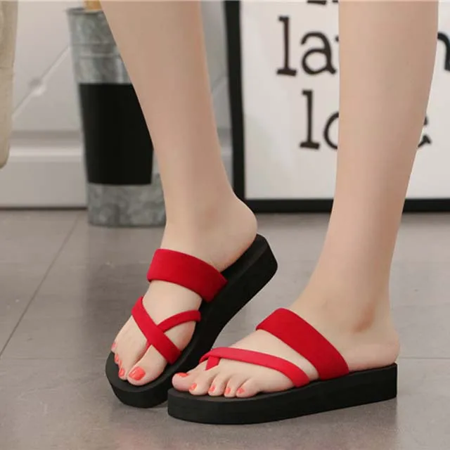 Шлепанцы Greatshoe на высоком Плоском Каблуке женские шлепанцы из ЭВА модные и сандалии