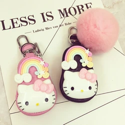 Mcow 30+ Design Low MOQ Factory Price Leather Car Key Case Key Wallet With Kitty Face