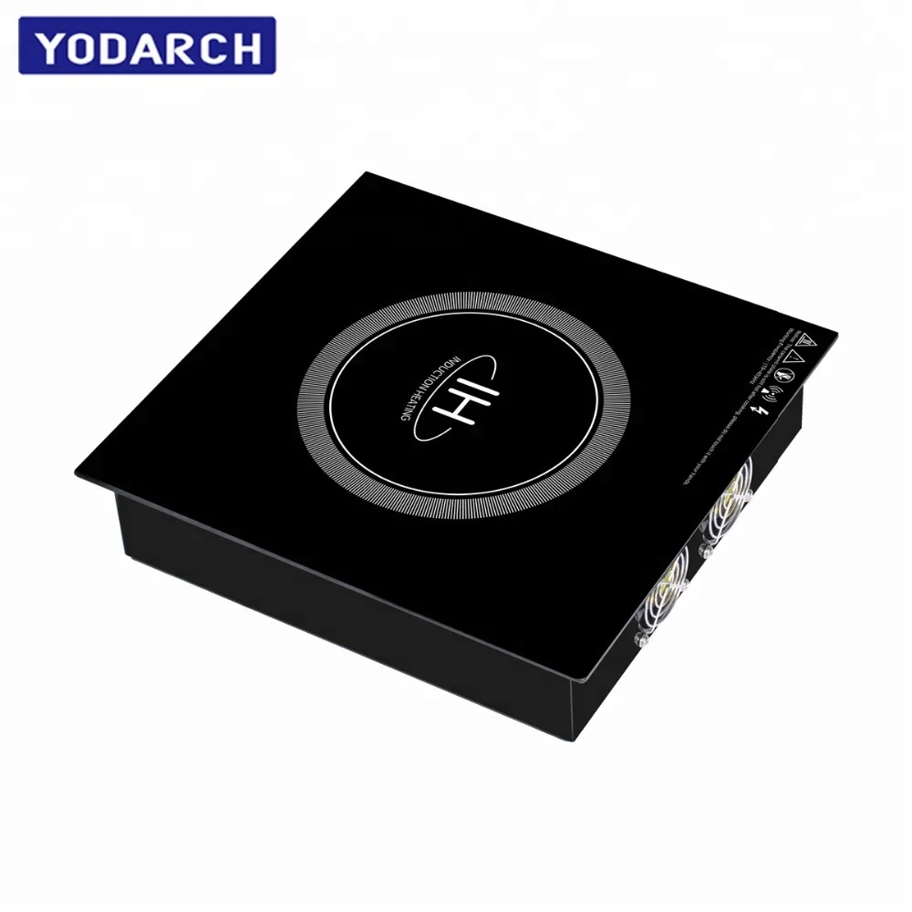 3000W Cooking Equipment Black Glass Plate Commercial Hotel Induction Built In Stove Cooker 220V