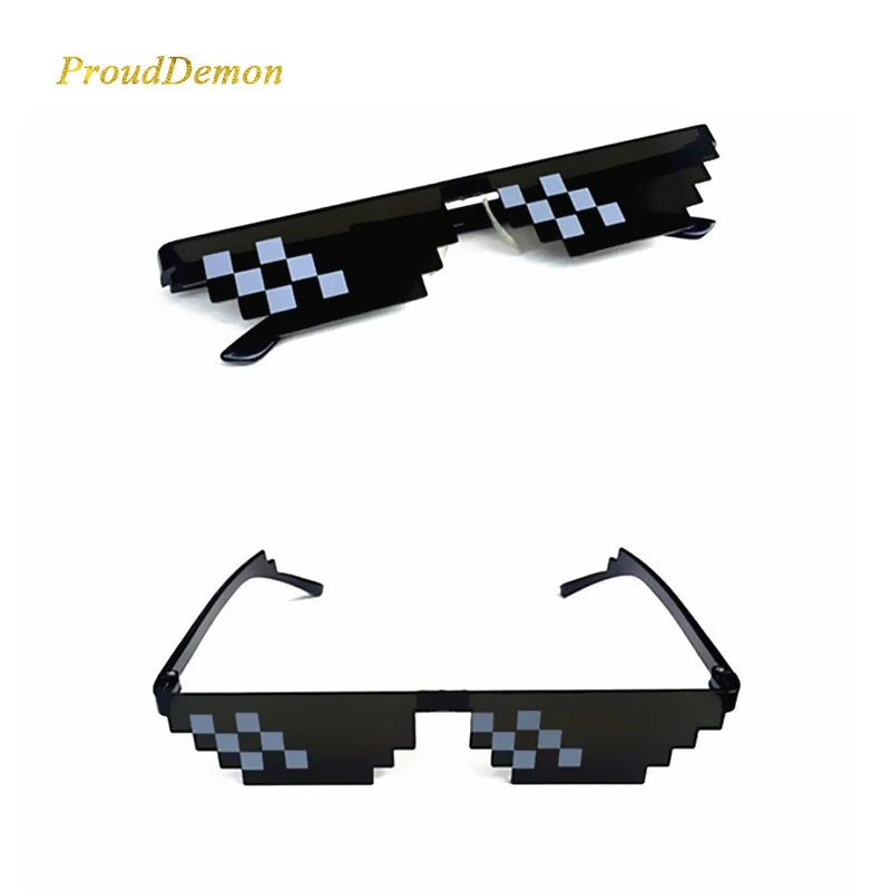 MSK Funny Cool Party Sunglasses 2019 Pop Small Lens Mosaic Pixel Sun Glasses