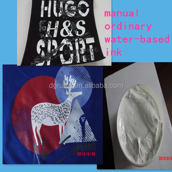 Прозрачный/белый waterbase резина краска используется для пользовательских футболки печать