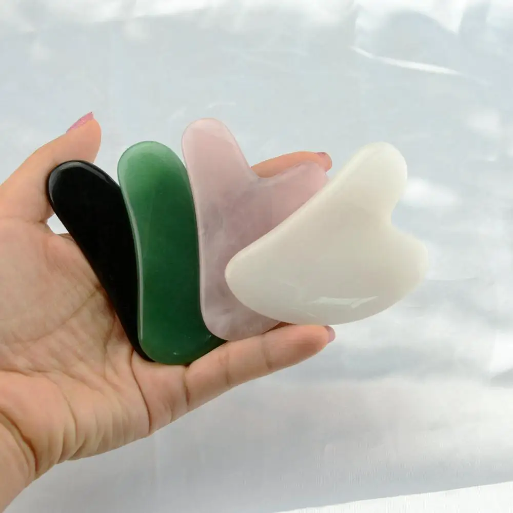 New massage Product Natural Jade Material Guasha Stone