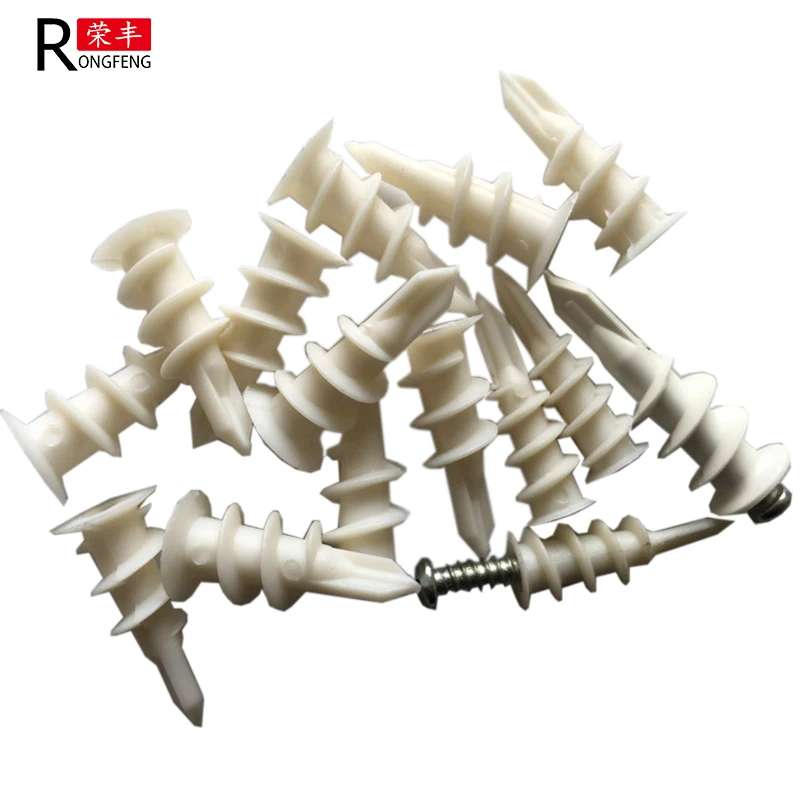 One-piece and split drywall anchors nylon anchor with screw