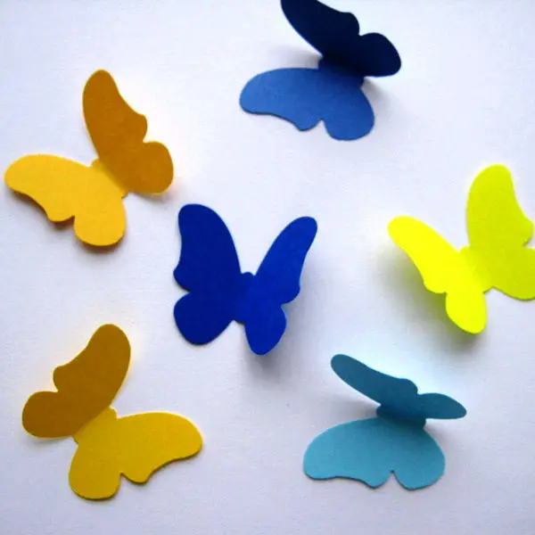 3d украшение из бумаги в виде бабочки