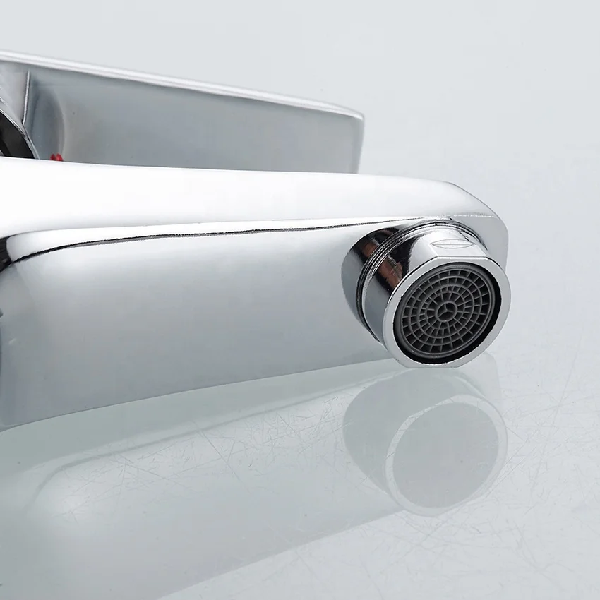 Single Lever Hot And Cold Water Deck Mounted Wash Hand Basin Mixer