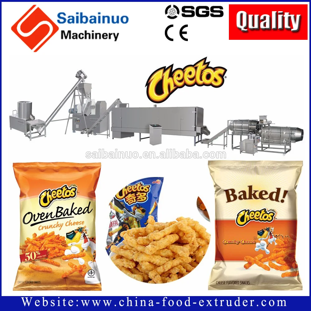 Saibainuo corn snack food cheetos /nik nak/kurkure making machine production line with great price