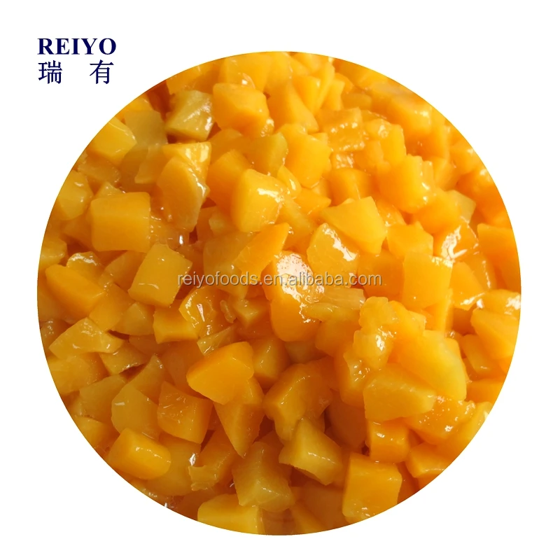 
canned pickled peach dices/halves in candy syrup 