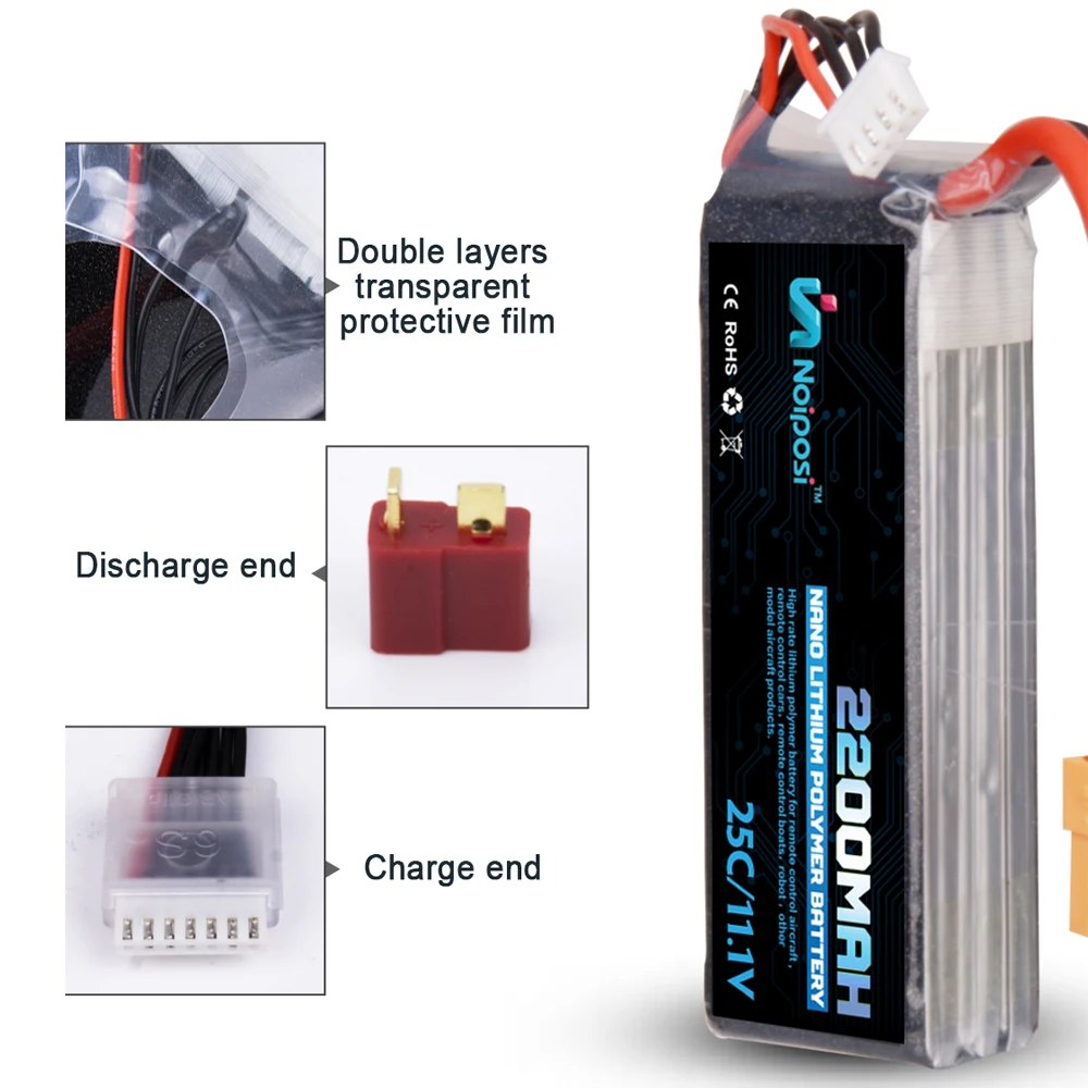 3S1P 25c 11.1v 2200mah Lipo Battery Pack for Rc Model Airplane