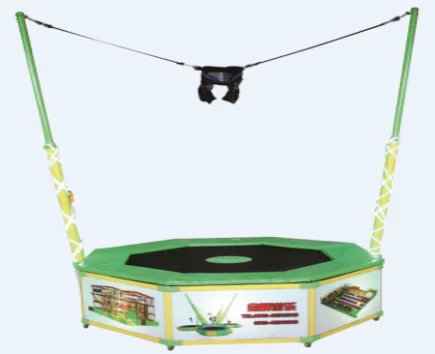 Amusement Park children a 4 person bungee trampoline+trampoline outdoor