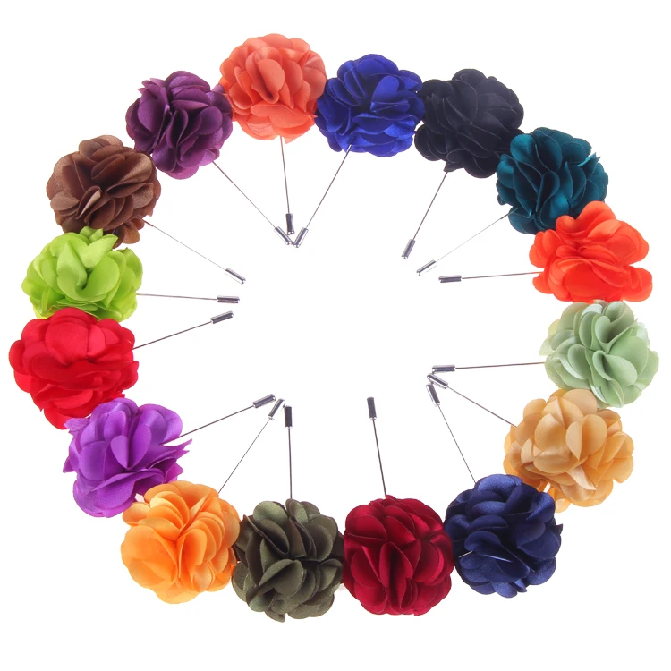 Custom China high level fabric flower lapel pins