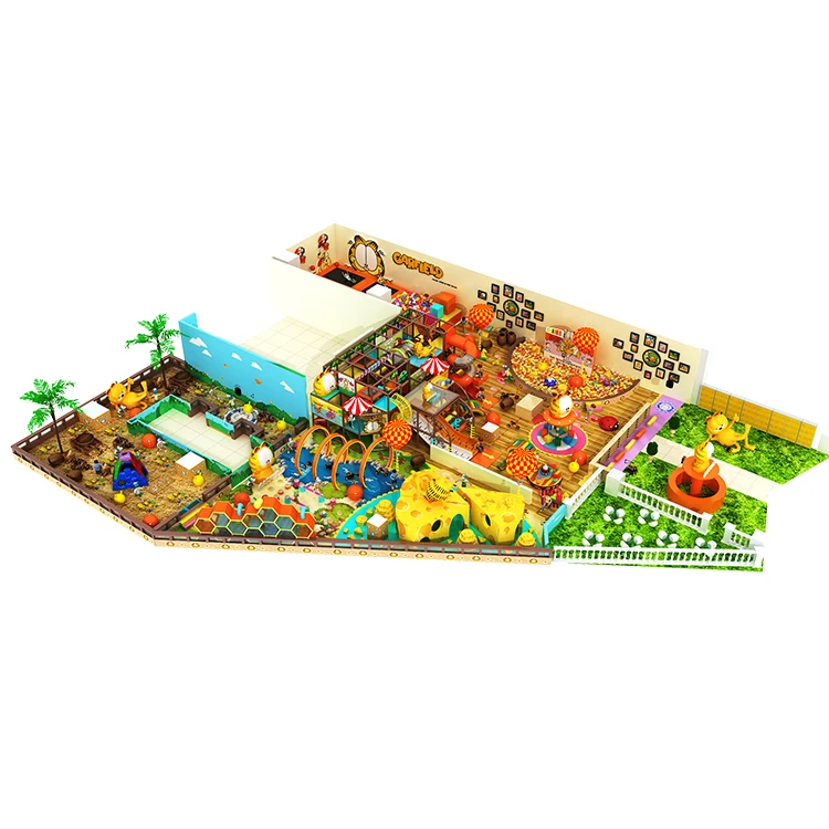 
New Design Support Customized kids indoor play ground playhouse with ball poll with swing 