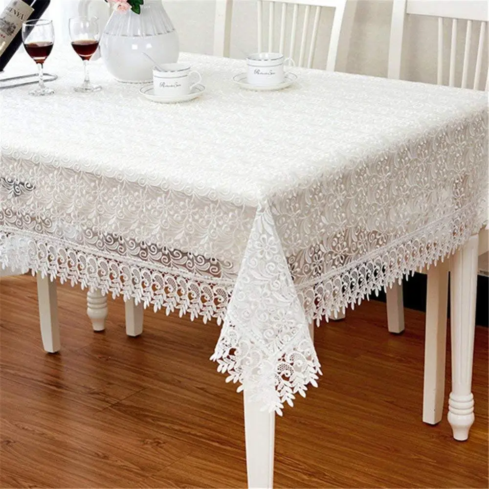 Производство великолепной белой многофункциональной кружевной скатерти
