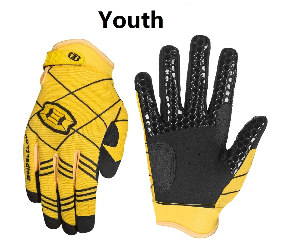 
Seibertron B.A.R-2 Youth Baseball and Softball Batting Gloves with Silicone Fused Anti Slip Print on Fingers 
