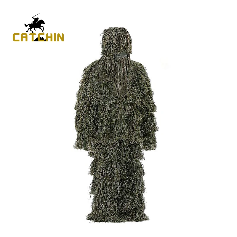 Hight quality woodland 3D camouflage Ghillie Suit Durable Forest Yowie Sniper Suit for Hunting