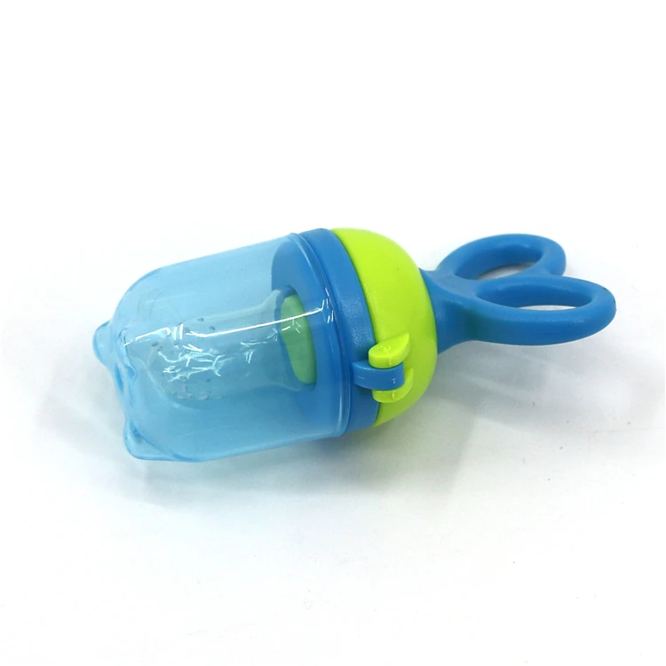 cheap price bpa free silicone material baby fruit food pacifier feeder with cover with box