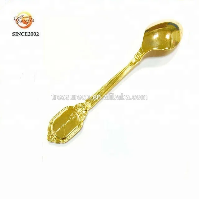 cheaper gold epoxy resin stick blank space souvenir spoon