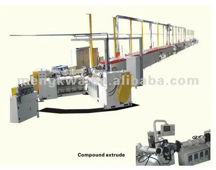 
rubber extruder and microwave vulcanization production line 