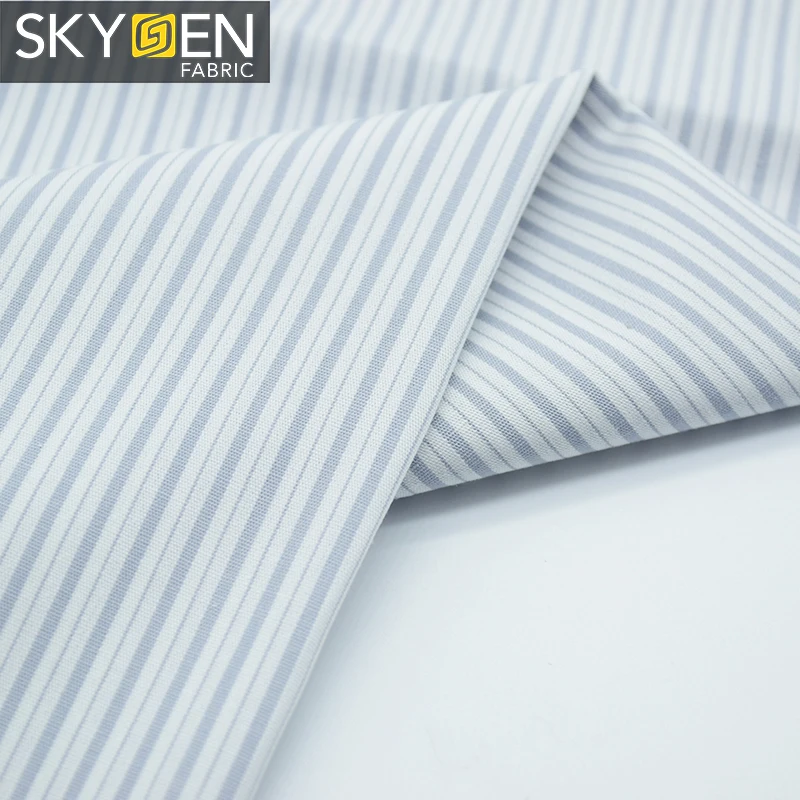 Новинка, популярная текстильная Мужская рубашка, одежда, тканая рубашка, чесаный 100% хлопок, полосатая ткань из Китая