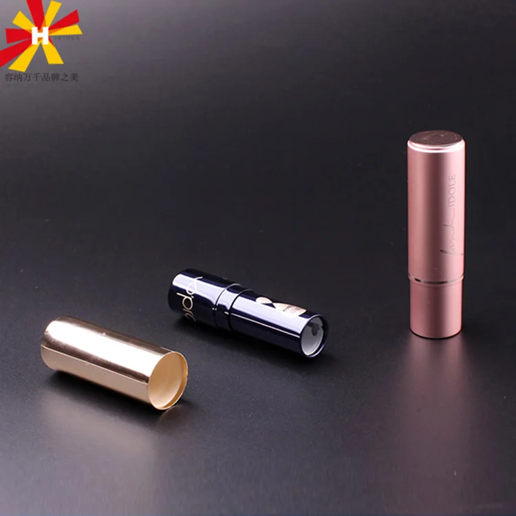 luxury metal gold silver empty lipstick bottle