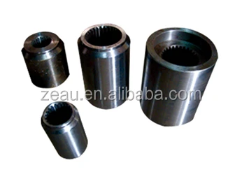 
internal splined joint sleeve/hub shaft coupling for screw conveyor 