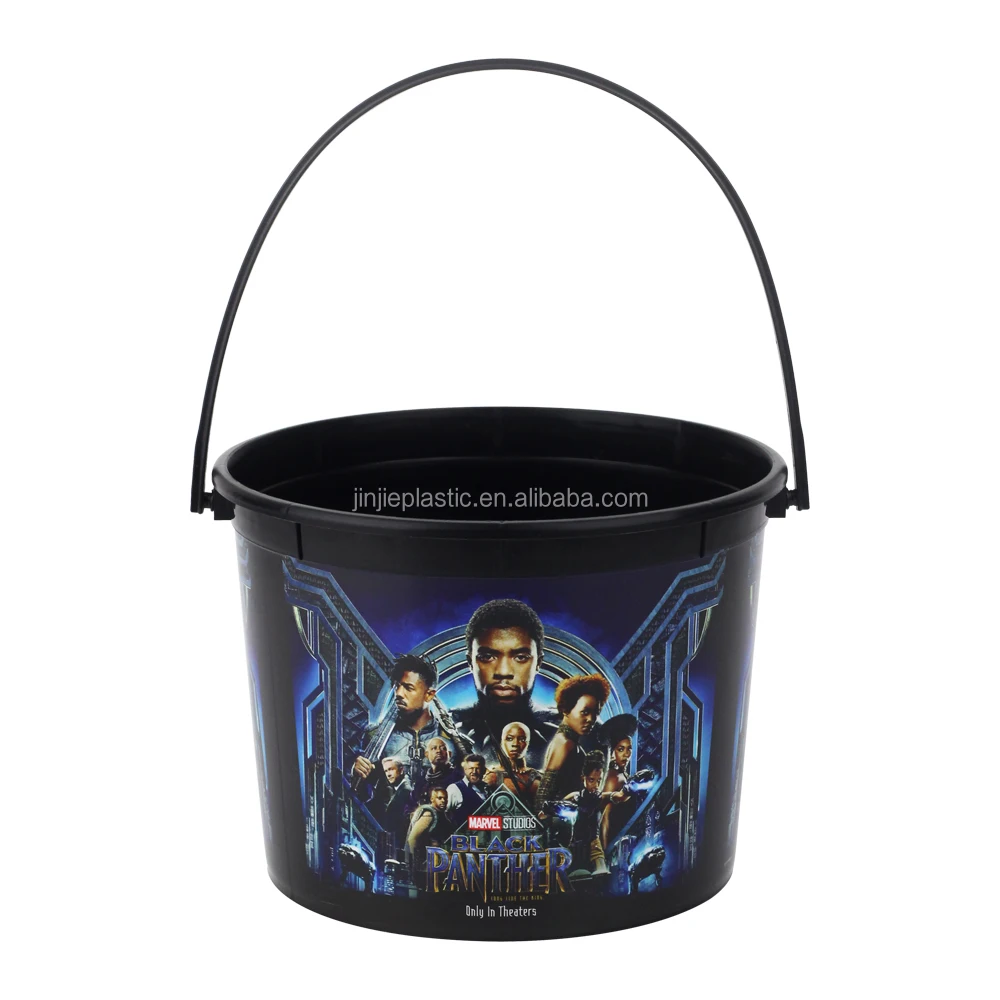 Factory, 82oz, newest item, cinema food grade, hard plastic popcorn bucket with handle