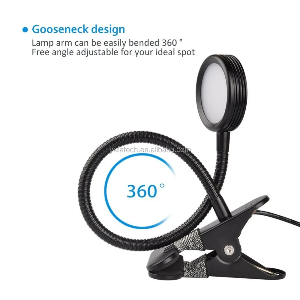 Flexible Googeneck USB 5W LED Clamp Table Light
