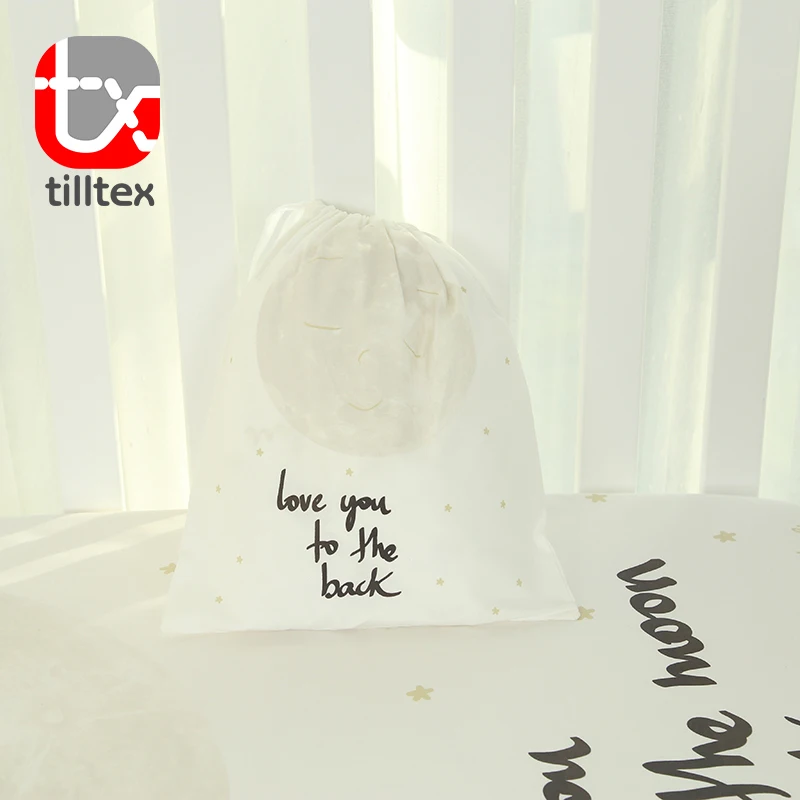 100% Cotton moon printed bursing cot fitted sheets with bag cot baby organic crib sheet