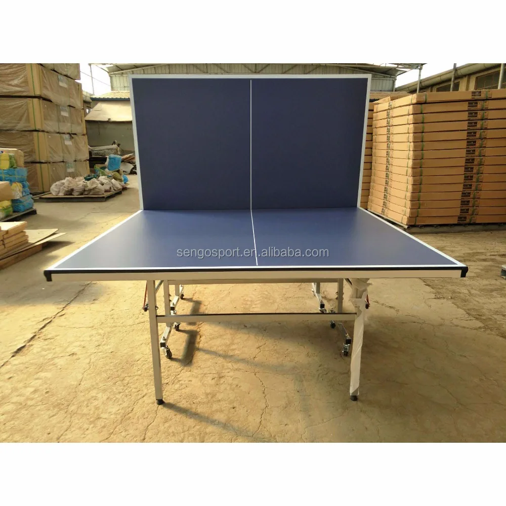 Cheap Outdoor and Indoor Pingpong Table Sport Single folding table Tennis table with wheels