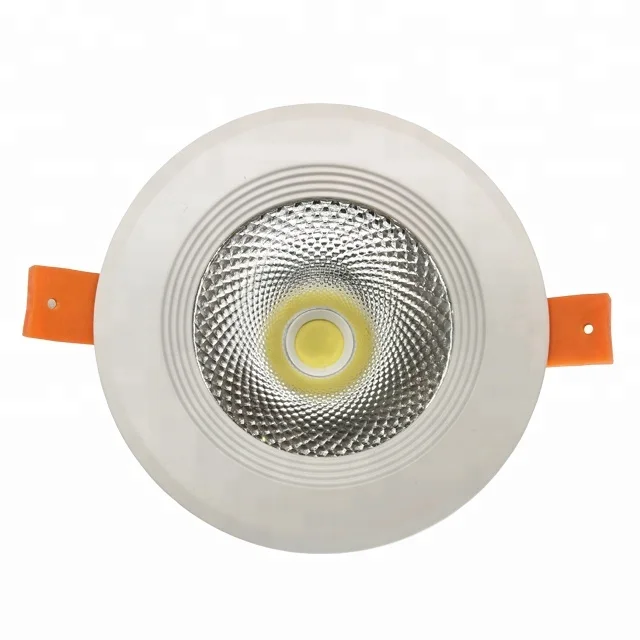 Circular COB Led Downlight 30W Adjustable Kit Shell Free Sample Hotel Downlight Undecorated Embedded Downlight