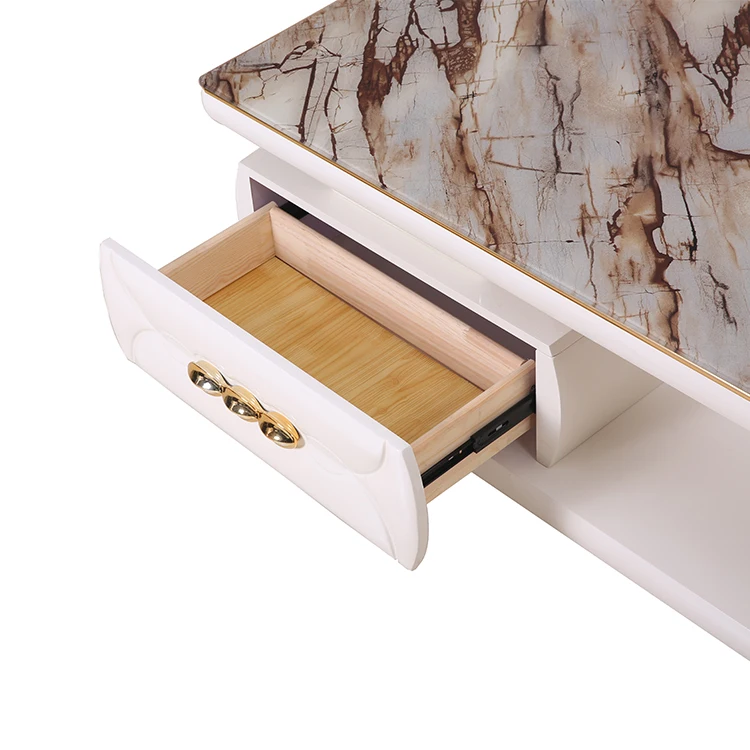 
african sitting room metal marble customized 4 drawer sofa coffee table 