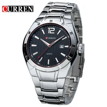 Venda quente CURREN homens relógios Top marca de luxo militar relógios de pulso de aço homens Waterproof o relógio relógio Masculino