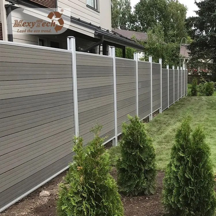 Wholesale cheap fireproof wpc villa fencing plastic wood garden fence panels