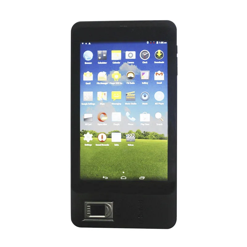 HFSecurity 7 Inches 3G GPS Android 11 Biometric Fingerprint NFC Card SIM Card Handheld Time Attendance Machine FP07