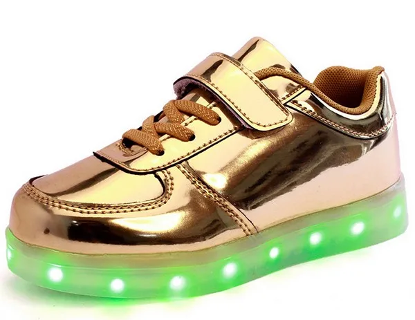 LED shoes with App flashing children kid cool USB shoes,led light up kids shoes app