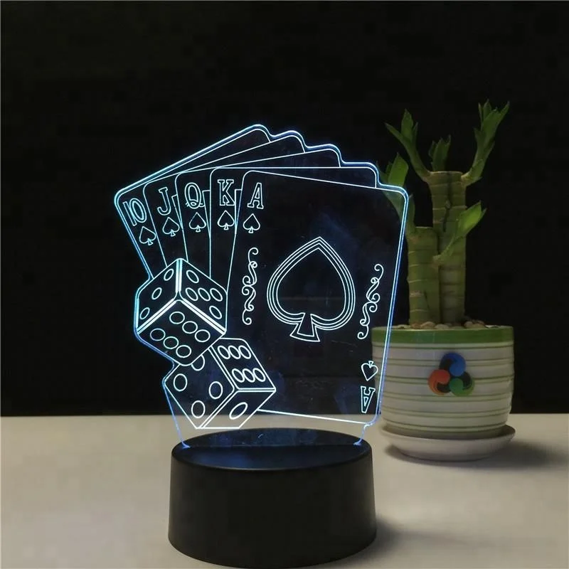 Illusion acrylic panel 3D LED Night Light Base with Battery and USB Dual-purpose 3D Lamp