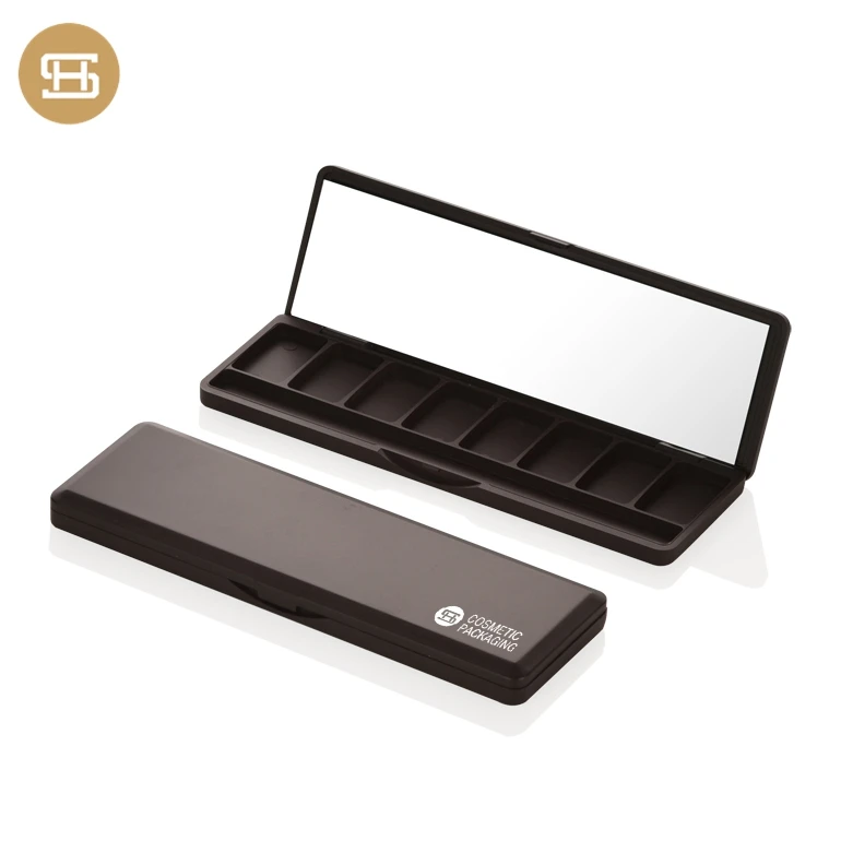China manufacturer matte black empty eyeshadow makeup cases for sale