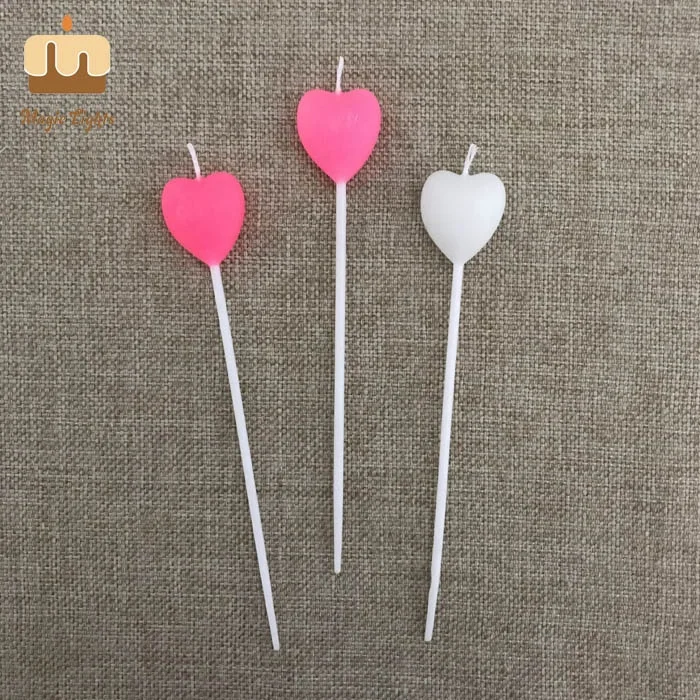 Red Heart Shaped Gift  Candle For Cake