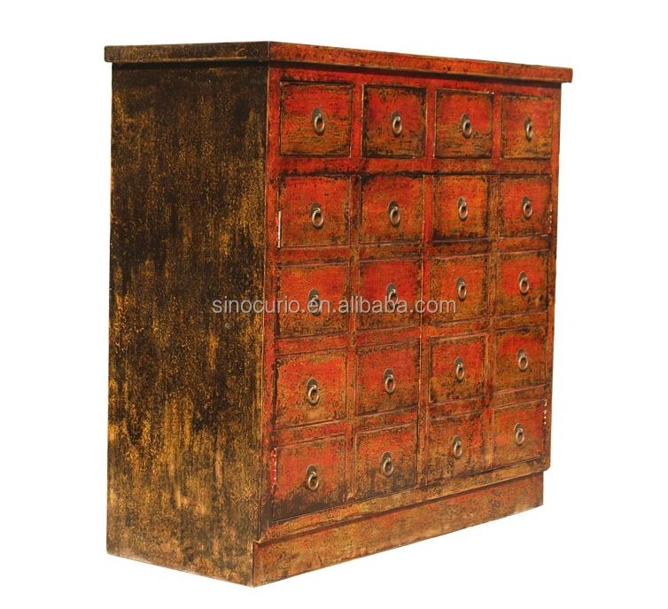 Chinese antique wholesale hand painted furniture recycle wood rustic style furniture