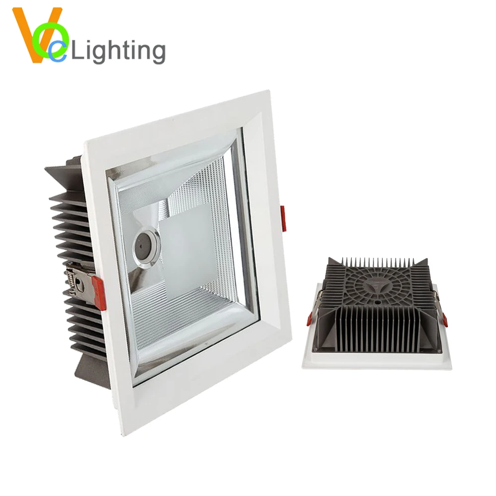 Square Shape Aluminum Recessed 8 Inch COB LED Downlight